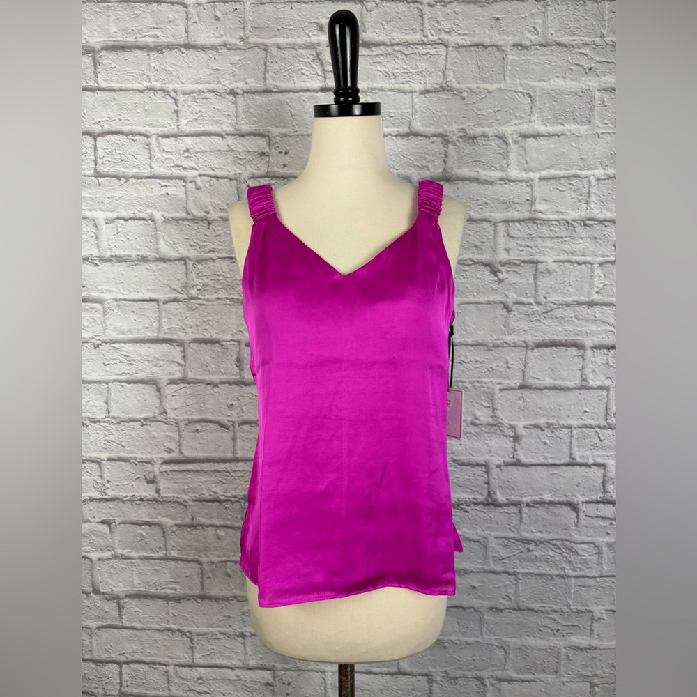 NWT 1.State Pink satin top size S - Picture 3 of 8